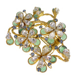 Vintage Mid Century Gripoix Floral Fur Clip