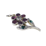 Antique Georgian Gold Garnet Flower Charm