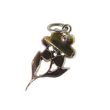 Antique Georgian Gold Garnet Flower Charm