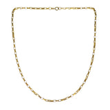 Vintage 9ct Gold Venetian Rectangular Box Chain Necklace