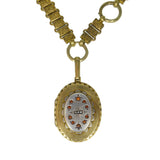 Antique Gold Filled Coral Locket Book Chain Locket Necklace