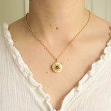 Antique Victorian 18ct Gold Garnet & Diamond Star Pendant