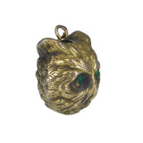 Antique Edwardian Silver Metal Enamel Owl Charm