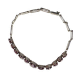 Vintage Silver Garnet Stone Bracelet