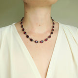 Antique Georgian Silver Red Paste Rivière Necklace