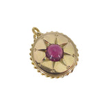 Antique Victorian Gold Garnet Star Charm