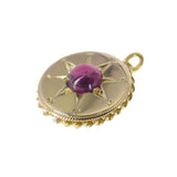 Antique Victorian Gold Garnet Star Charm