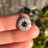 Antique Victorian Gold Garnet Star Charm
