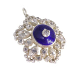 Vintage Silver Harold A. Lazarus Enamel Georgian Pendant