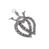 Antique French Silver Crowned Heart Luckenbooth Pendant