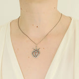 Antique French Silver Crowned Heart Luckenbooth Pendant