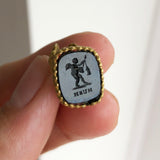 Antique Bacchus Grape & Cherub 'HUSH' Intaglio Seal