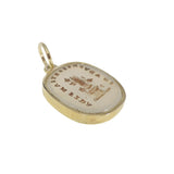 Antique In 'Advsersis Etiam Fide' Ivy Gold Charm