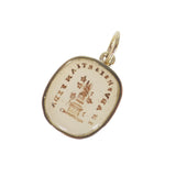 Antique In 'Advsersis Etiam Fide' Ivy Gold Charm