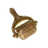 Antique Victorian Brass Spinning Intaglio Wax Seal Charm