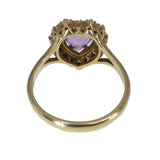 Vintage 9ct Amethyst & Pearl Heart Ring