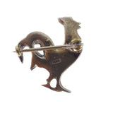 Antique Silver Paste Cockerel Brooch