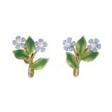 Vintage Krementz 'Forget Me Not' Pearl Earrings - Boxed