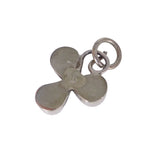 Antique Victorian Silver Malachite Clover Charm