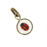 Antique Reverse Carved Glass Ladybird Miniature Charm