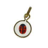 Antique Reverse Carved Glass Ladybird Miniature Charm