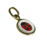 Antique Reverse Carved Glass Ladybird Miniature Charm