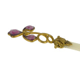 Antique French Poured Glass Pansy Letter Opener