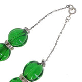 Vintage French Green Melon Glass Bead Necklace
