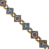 Antique Micro Mosaic Floral Souvenir Bracelet