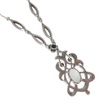 Vintage Silver Moonstone & Marcasite Pendant