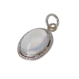 Antique Silver Moonstone Charm