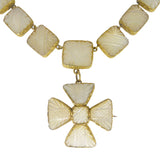 Antique Georgian Mother Of Pearl Maltese Cross Necklace