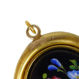 Antique Victorian Snake Floral Mourning Pendant Brooch