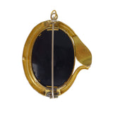 Antique Victorian Snake Floral Mourning Pendant Brooch