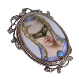 Antique French Silver & Gold Masquerade Brooch