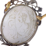 Antique French Silver & Gold Masquerade Brooch