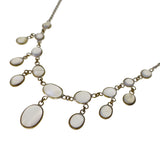Antique Moonstone Festoon Chain Necklace