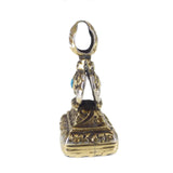 Antique Gold Cased 'May It Watch Over' Talisman Charm AF