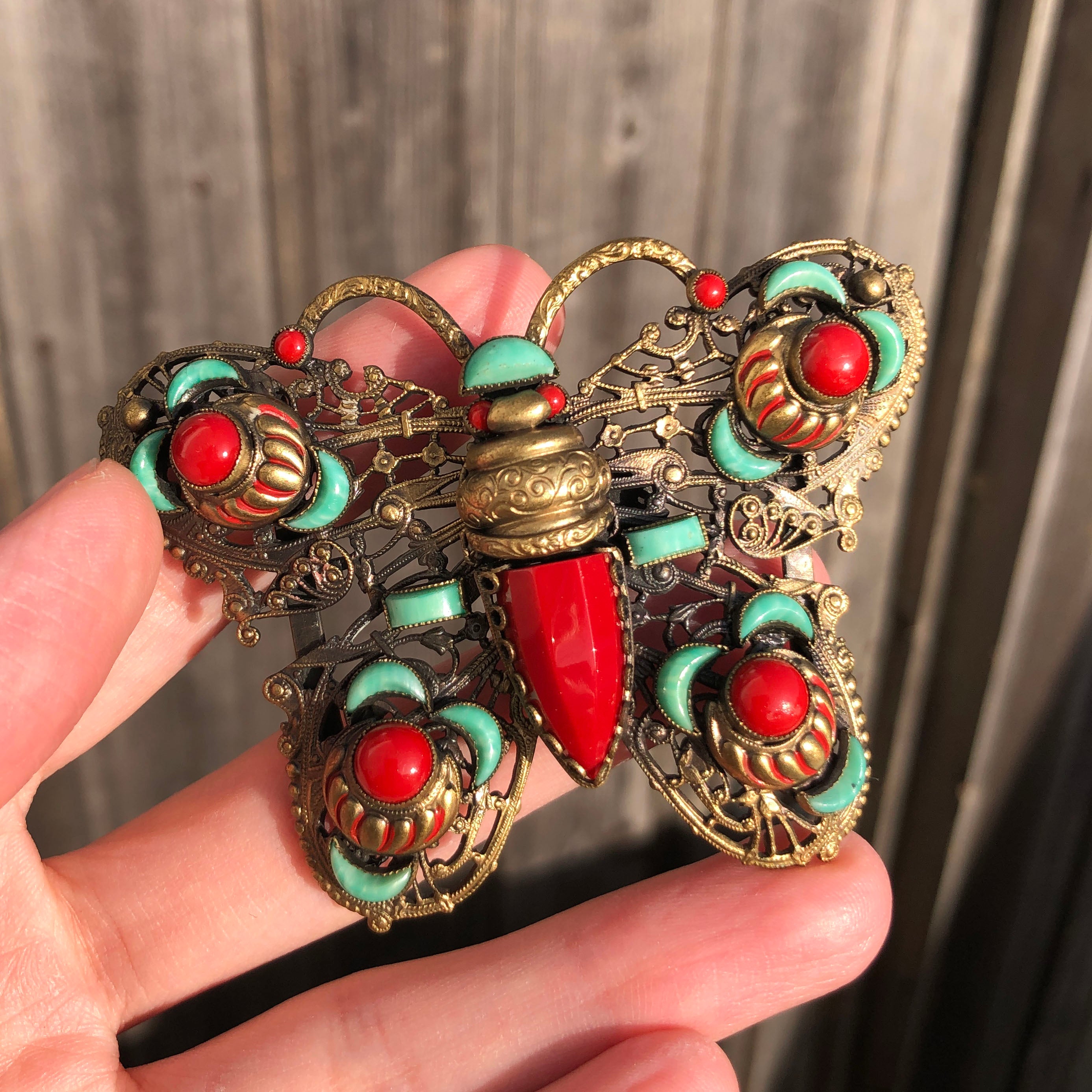 Antique Czechoslovakian Neiger Brothers Butterfly Buckle – Clarice