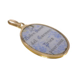 Antique French Gold Enamel 'Notre Dame De Ca Priez For Nous' Charm