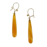 Antique Gold Carnelian Drop Earrings