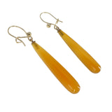 Antique Gold Carnelian Drop Earrings