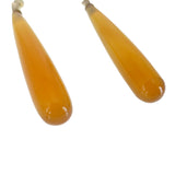 Antique Gold Carnelian Drop Earrings