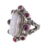 Antique Austro Hungarian Silver Opal Gothic Revival Ring