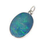 Vintage Silver Opal Doublet Pendant Charm