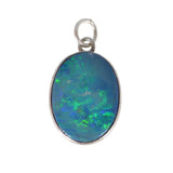 Vintage Silver Opal Doublet Pendant Charm