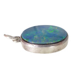 Vintage Silver Opal Doublet Pendant Charm