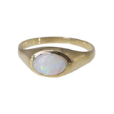 Vintage 9ct Gold Oval Opal Solitaire Ring