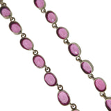 Antique Victorian Silver Pink Paste Riviere Necklace