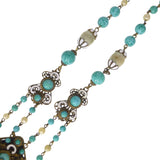 Antique Czech Peking Glass Enamel Bead Necklace